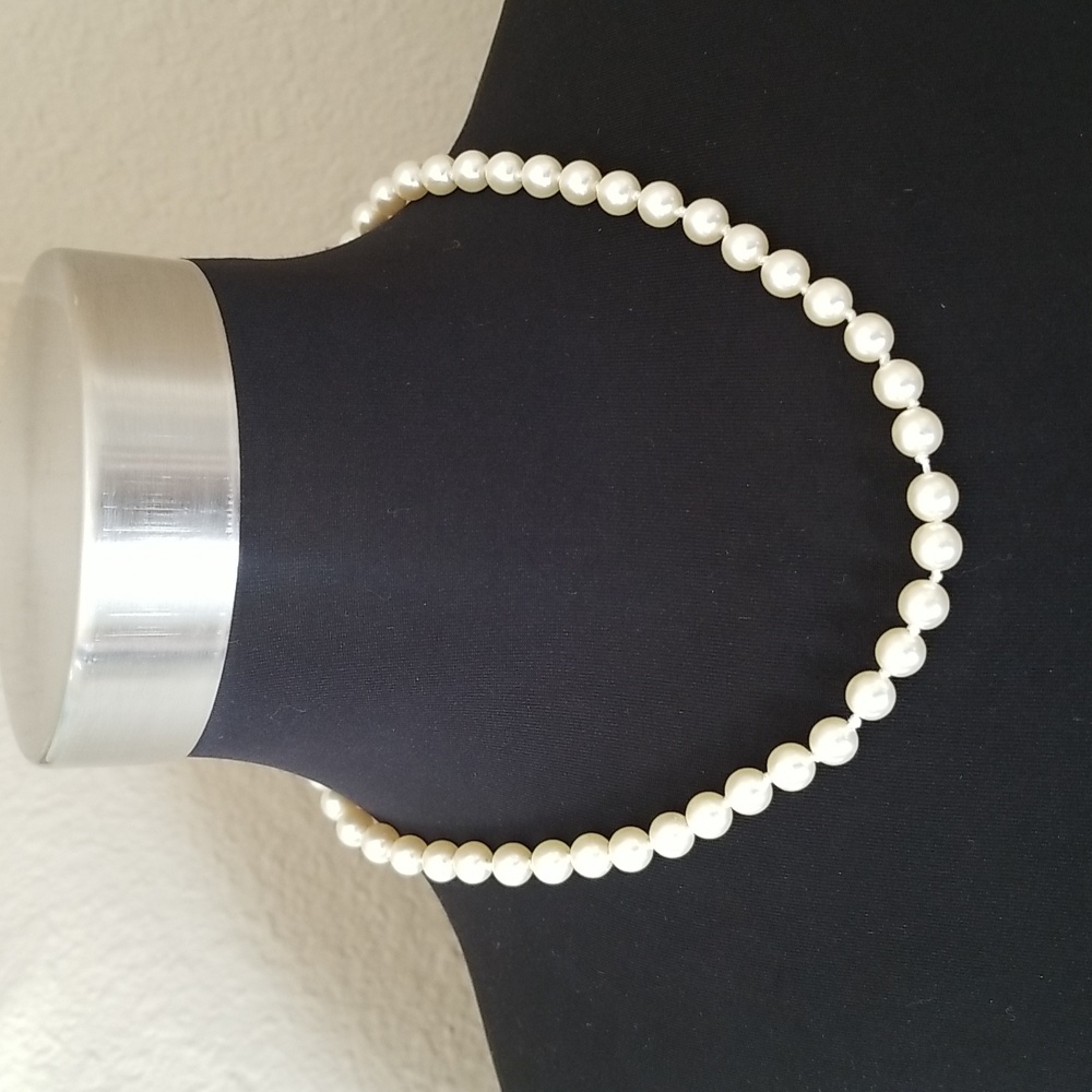 Silver Pearl Necklace - Picture 1 of 5